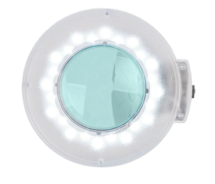 Loeplamp op rolstatief met led-verlichting met vergrootglas 5 dioptrie