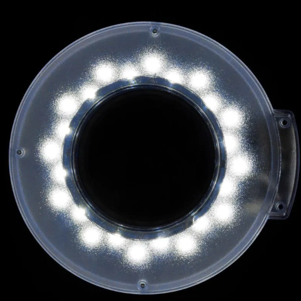 Loeplamp op rolstatief met led-verlichting met vergrootglas 5 dioptrie