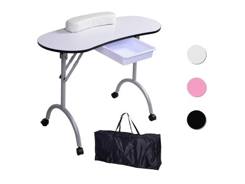 Inklapbare manicuretafel met lade 98x44x77 cm
