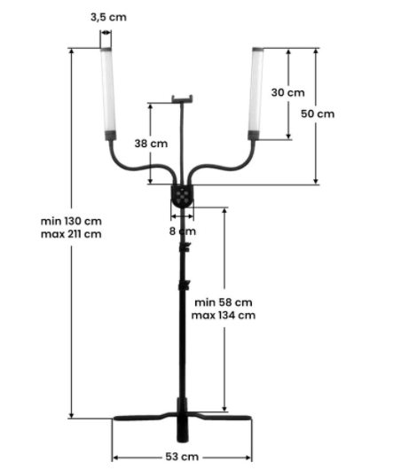 LED-lamp voor wimpers en make-up Polluks IV - met afstandsbediening