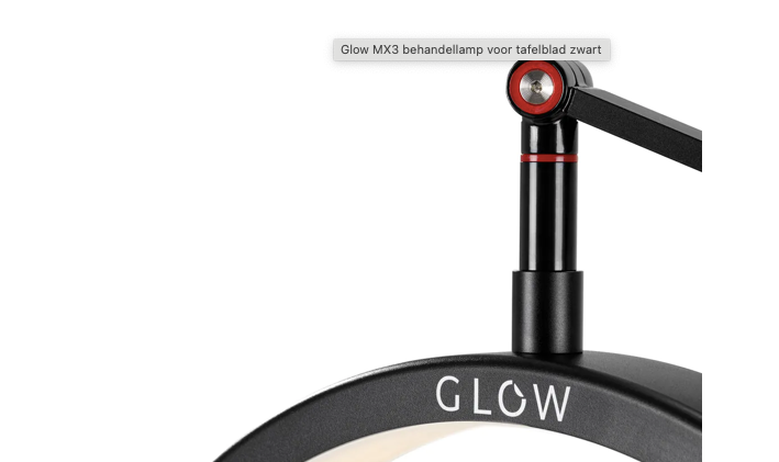 Glow MX3 behandellamp voor tafel - zwart en wit - Tafellamp manicure - Wimpers zetten