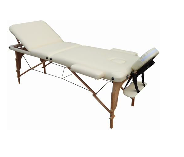 3-delige massagetafel showmodel, kleur creme