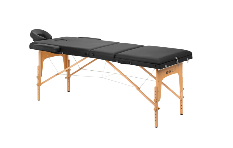 Massagetafel 3-delig inklapbaar, cremekleurig